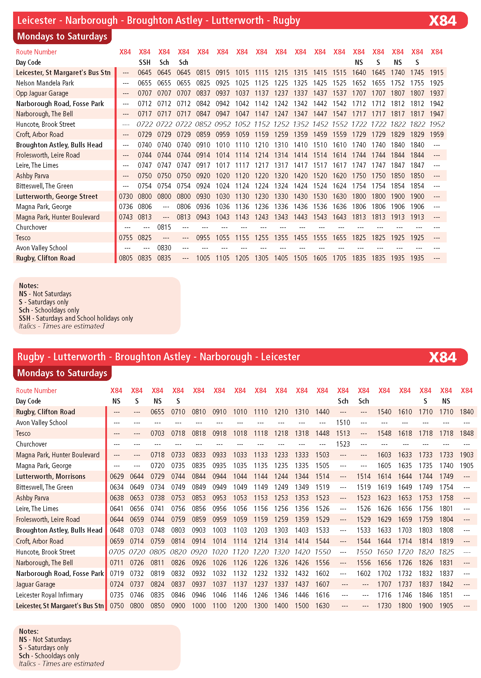 Arriva Bus Timetable